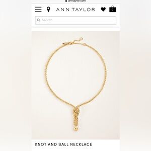 Ann Taylor knot and ball necklace